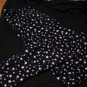 LuLaRoe Starry Night Leggings - Black and White TC2
